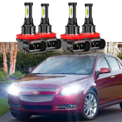 For Malibu 2004-2012 4PC LED Headlight Bulbs High&Low Beam Combo Kit 6000K