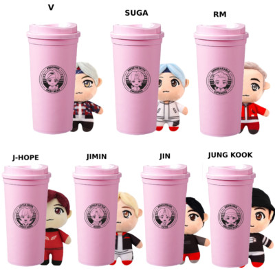 BTS TinyTAN BTS EcoCup Reusable Tumbler 16.9 oz - w/ Keyring [CHOOSE CHARACTER]