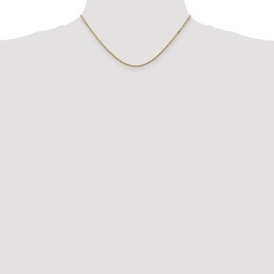 Pre-owned Diamond2deal 10k Yellow Gold 1.5mm 16" Box Chain Necklace For Mens 4.5g