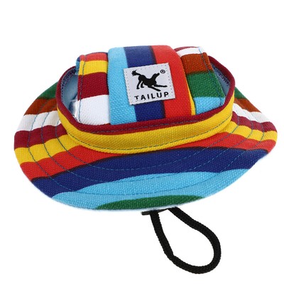 Fashion Striped Portable Dog Hat Unique Hat Pet Supply Puppy Dog Pet