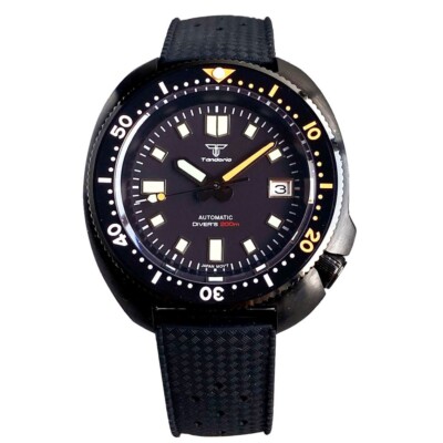 20ATM Diving 44mm Sapphire Glass Black PVD NH35A C3 Hand Auto Men Watch Luminous