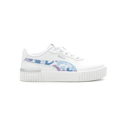 Puma Carina 2.0 First Frost Белые кроссовки на шнуровке для девочек Повседневная обувь 39522001