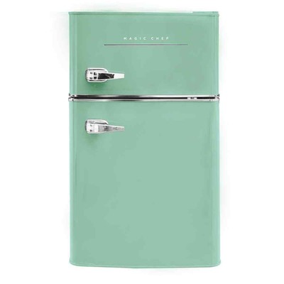 Retro 3.2 cu.ft.2-Door Mini Fridge in Mint Green