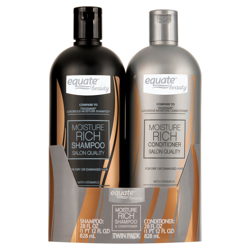 Equate Beauty Moisture Rich Shine Shampoo & Conditioner Full Size Set - 2 Piece