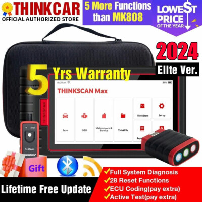 THINKCAR Thinkscan Max OBD2 Scanner Diagnostic Tool TPMS IMMO CODING Full System