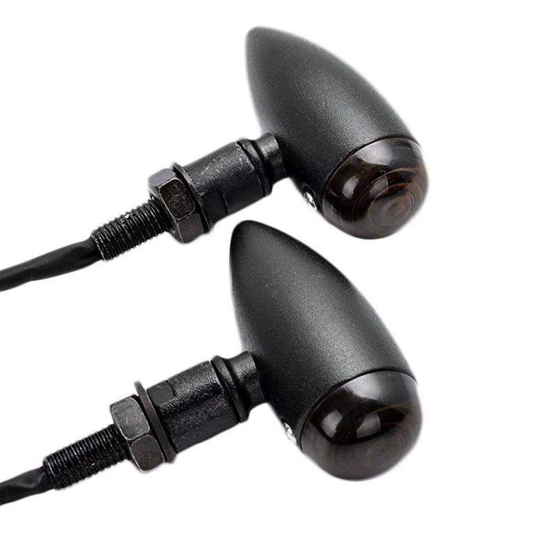 Black Motorcycle Turn Signals Lights For Harley Davidson Spo