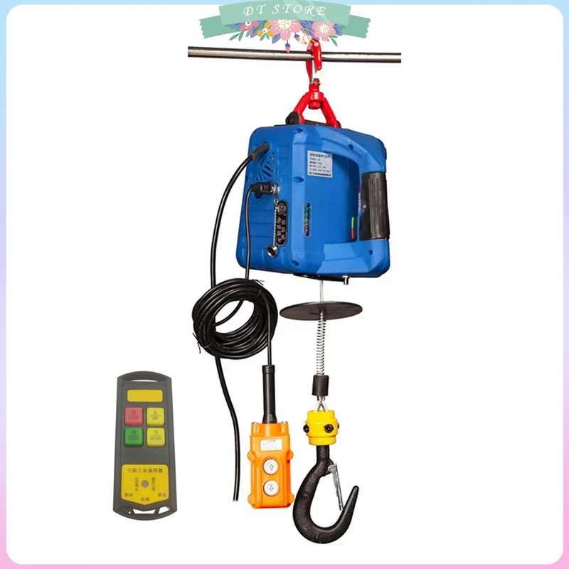 Upgrade Electric hoist Portable electric hand winch traction block electric stee