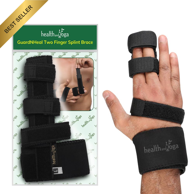 Guardnheal Two Finger Splint Brace – Detachable Finger Immobilizer Splint – Remo