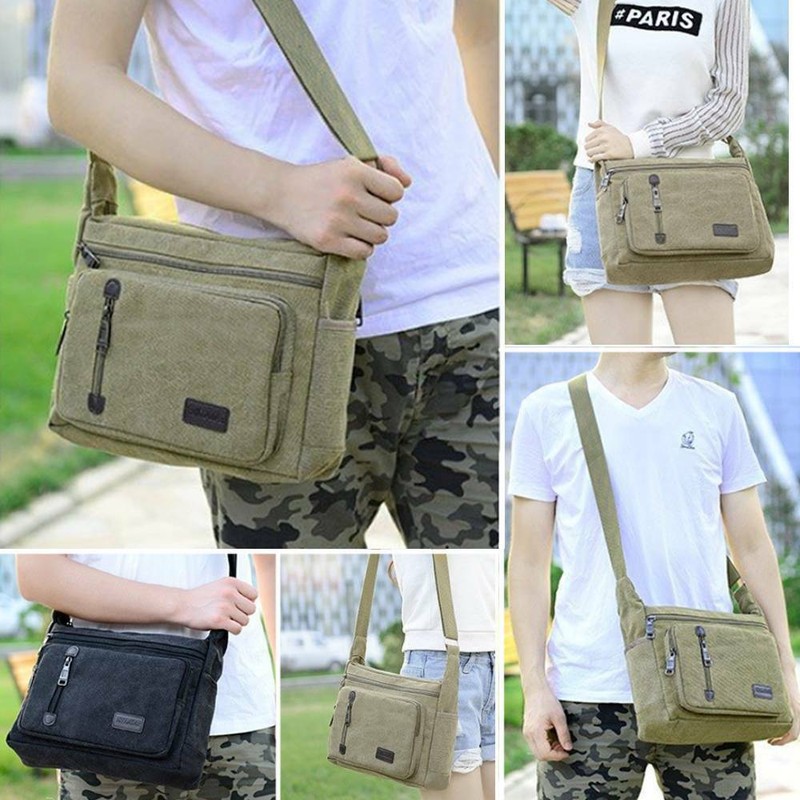 Herrentasche Schultertasche Männer Umhängetasche Arbeitstasche schwarz groß XXL