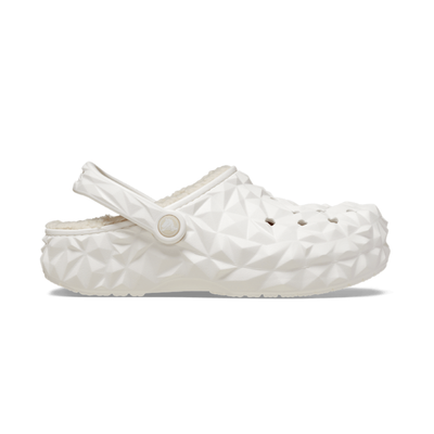 New CROCS Womens CLASSIC LINED GEOMETRIC CLOG 210069 WHITE UNISEX US W 6 9
