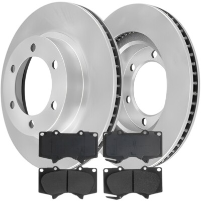 Front Vented Disc Brake Rotors & Pads for Toyota Tacoma 23-05, 4Runner 09-03