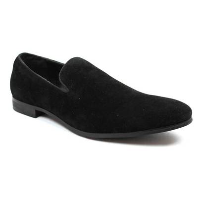 New Mens Black Suede Dress Shoes Lace Up Oxfords & Slip On Option Formal By AZAR
