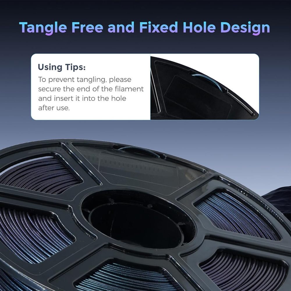 FLASHFORGE PLA Filament 1.75mm Color Changeable 3D Printer Filament 1kg (2.2lb)