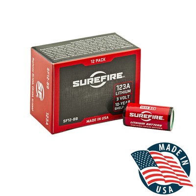 Surefire 123a Cr123a 3 Volt Lithium Batteries - 12 Pack