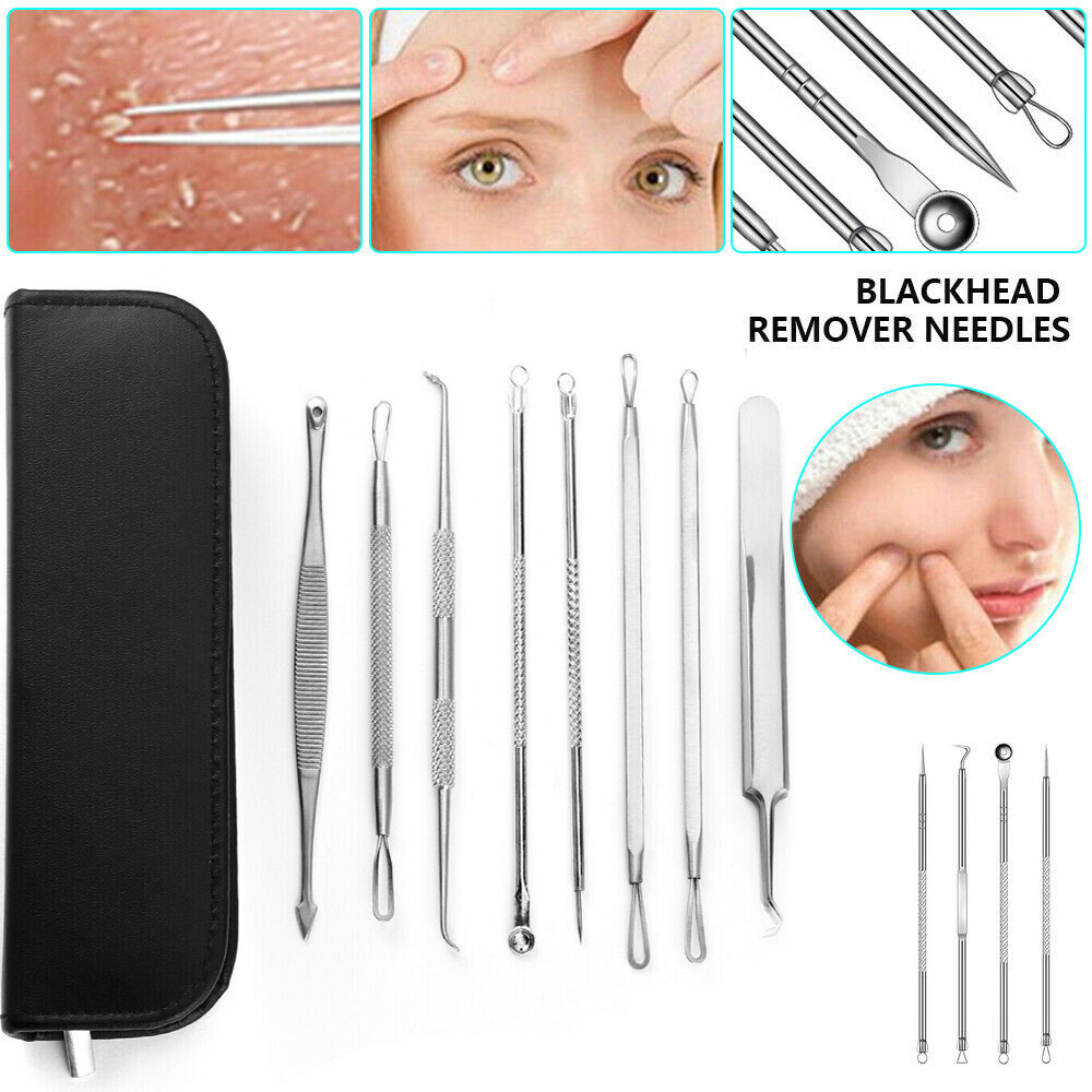 8 Stücke Komedonenquetscher Set Mitesserentferner Mitesser Pickel Akne Entferner