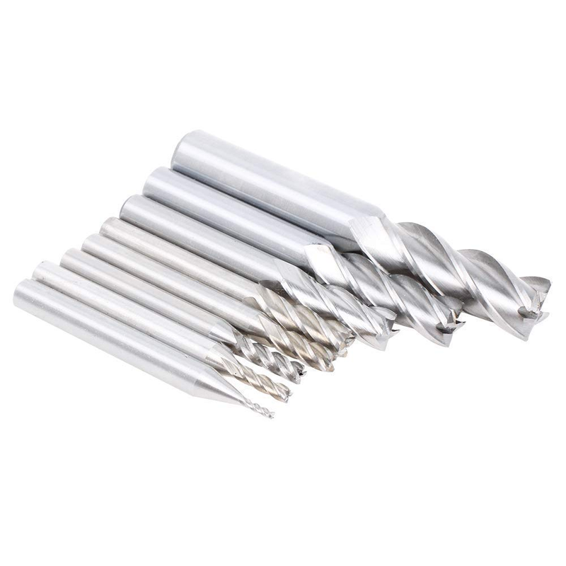 In-tool-home 1/8" 3/16" 1/4" 5/16" 3/8" 1/2" high Speed Steel HSS 4 Flute Straig