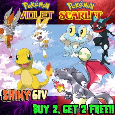 GRENINJA FROAKIE  SCORBUNNY  SHINY 6IV  POKEMON ESCARLATA & VIOLETA 