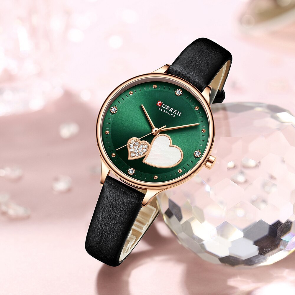 Orologio Da Polso Curren 9077 Donna Analogico Quarzo Moderno Fashion Nero lac
