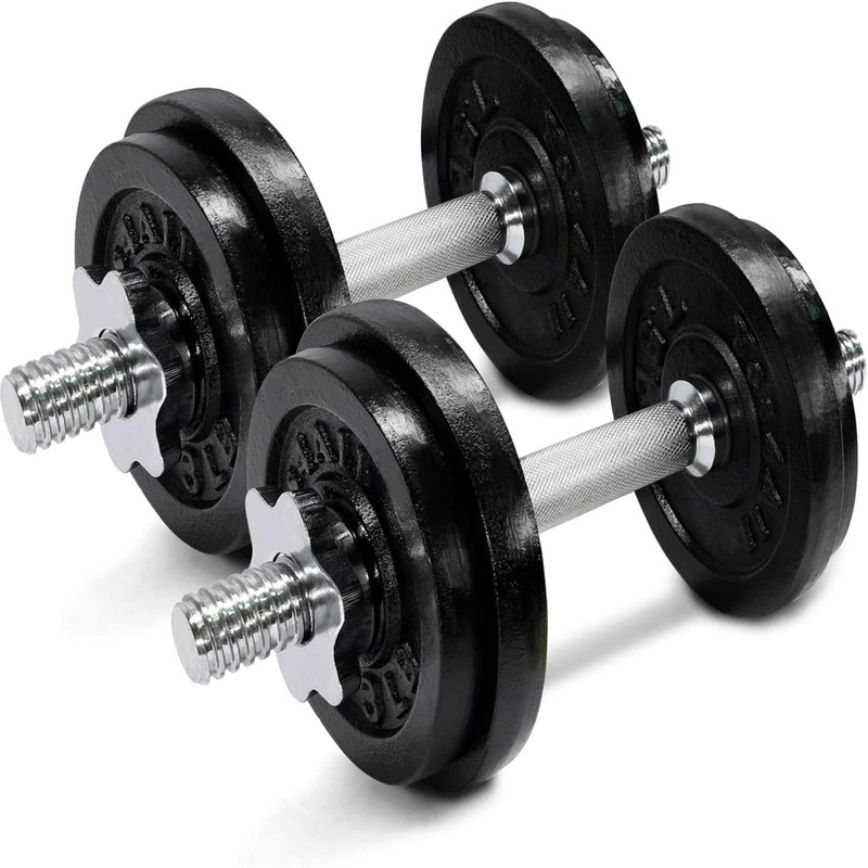 DUMBBELL WEIGHT SETS 40-100 Lbs Adjustable Cast Iron