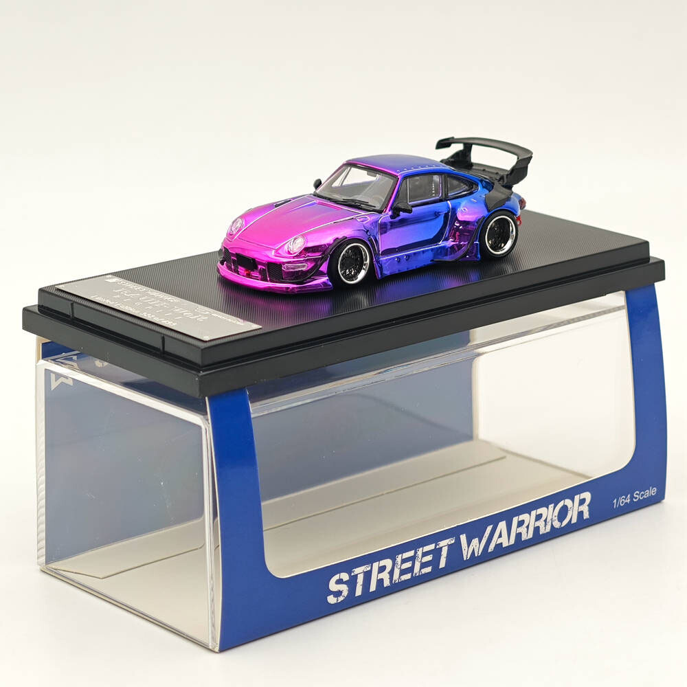 STREET WARRIOR RWB 993 ミニカー 1/64 Street WARRIOR 1/64 Porsche RWB 993 Sport Car Black Diecast
