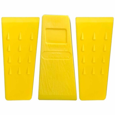 3 Pack 5.5'' Tree Felling Wedge Logging Bucking Falling ABS Plastic (Yellow)