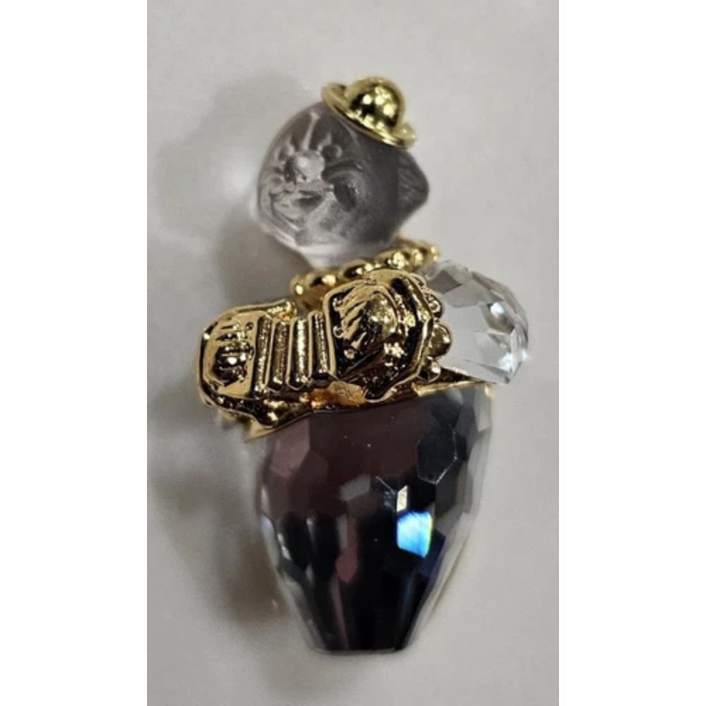 Vintage Swarovski Brooch Pin Gold Tone Enamel Rhinestone