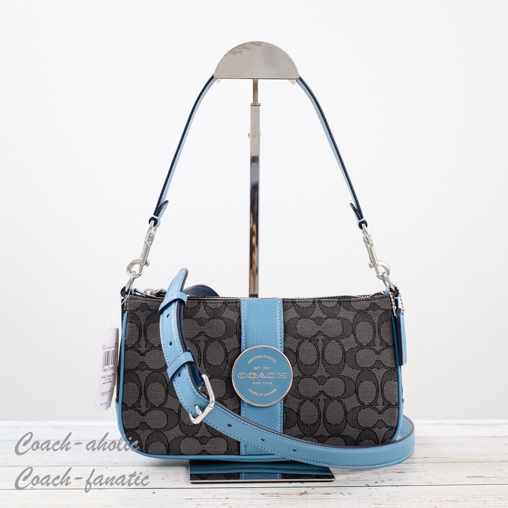 NWT Coach C8306 Lonnie Baguette Crossbody In Signature