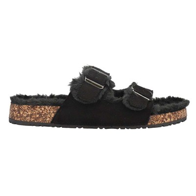 

Женские черные повседневные сандалии Corkys Laid Back Shearling Slide 25-2006-BLCK, Черный, Corkys Laid Back Shearling Slide