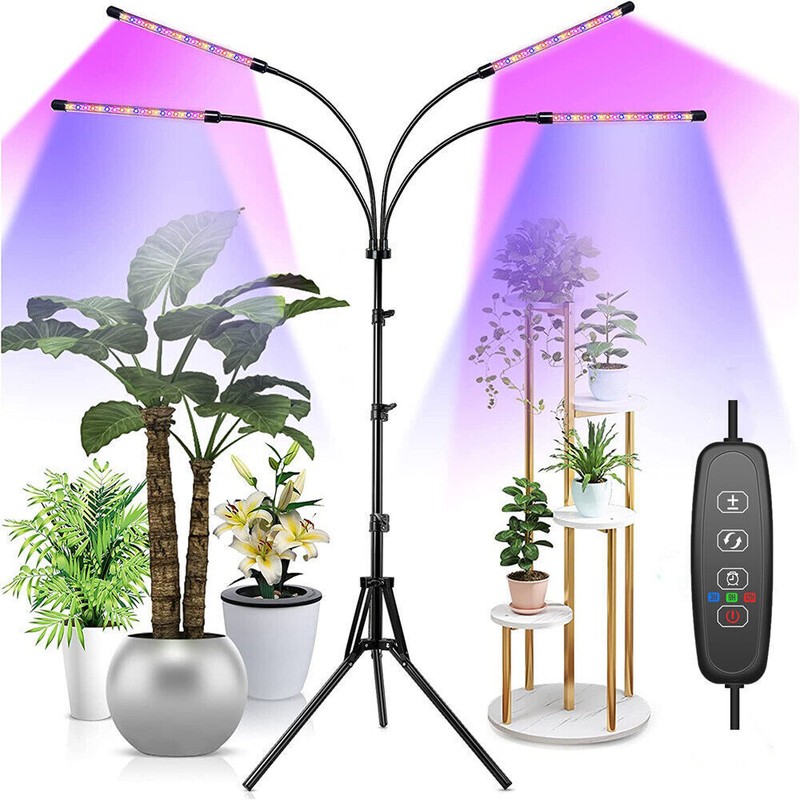 With Stand For Indoor Plants Full Spectrum Plant Grow Lamp 4 Head
