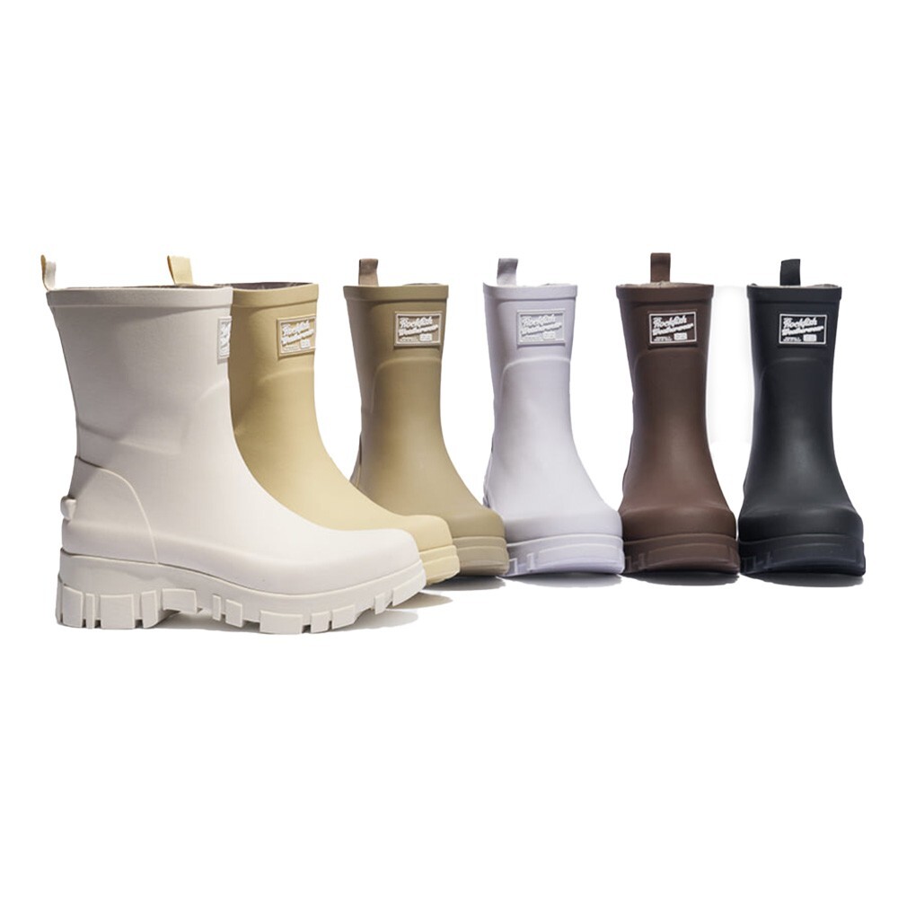 【ROCKFISH X 999 HUMANITY】 SHINY EBBY RAIN BOOTS(SHORT) X 999HUMANITY] SHINY EBBY RAIN BOOTS(SHORT) - BLACK