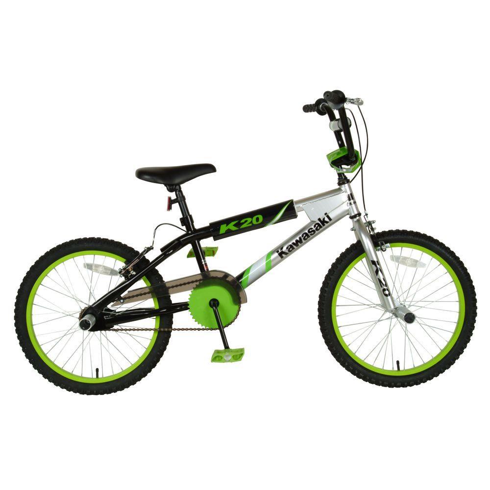 Silver/Black 11.25 in. Freestyle Steel Frame BMX Kid's Bike with 20 in. Wheels
