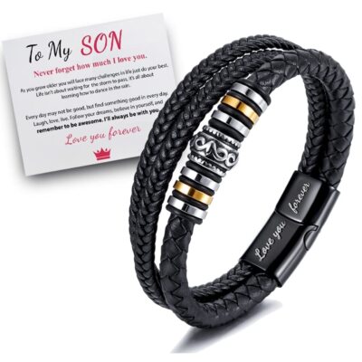 To My Son/Grandson Svana Bracelet Gifts from Mom/Dad/Grandma, Mother and Son