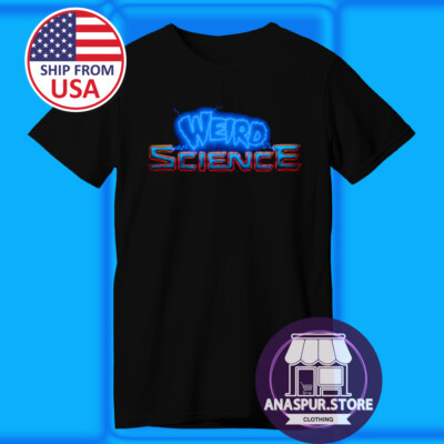 Weird Science TV Show Men's Black T-shirt Size S-5XL