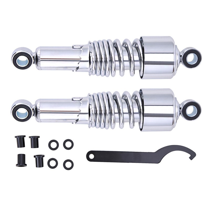 Chrome 10.5" Rear Shocks Absorbers Lowering For Harley Road King Tour Glide FLT