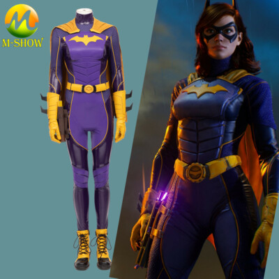 Batman Gotham Knights Batgirl Cosplay Costume Batwoman Bodysuits Cape Full Set