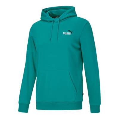 

Пуловер с капюшоном Puma Ess+ с логотипом и вышивкой мужская синяя повседневная спортивная верхняя одежда 84, Синий, Puma Ess+ Embroidery Logo Pullover Hoodie