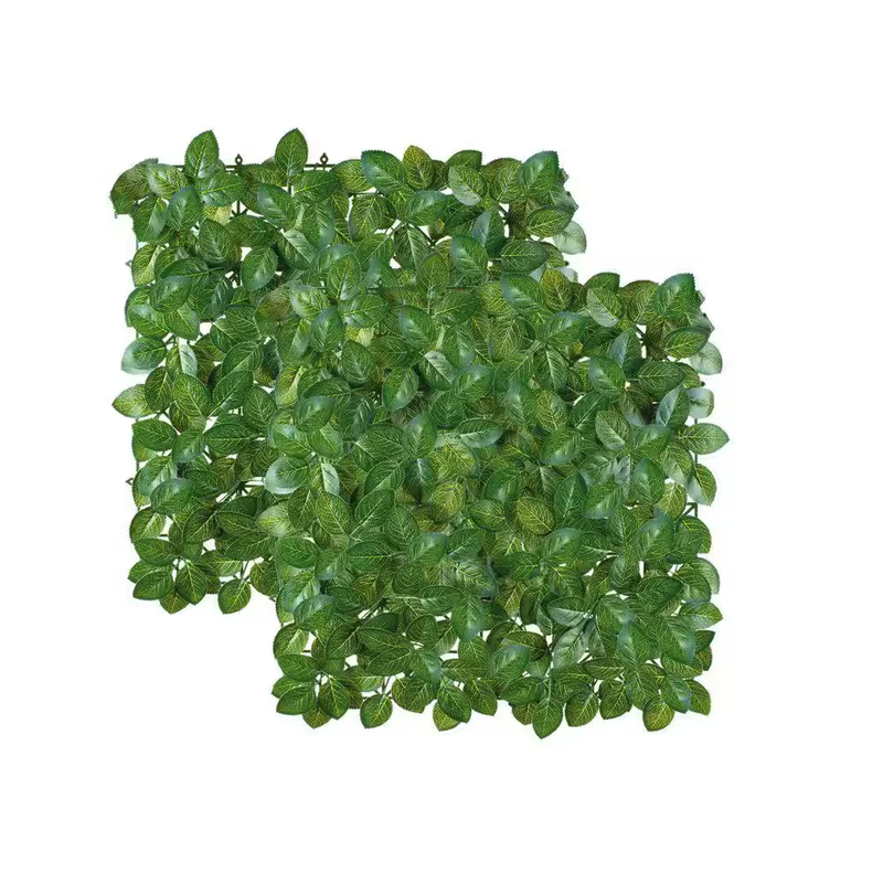 Artificial Hedge Wall Panels 20x20 Faux Greenery Privacy Fence Panels 2 Pack
