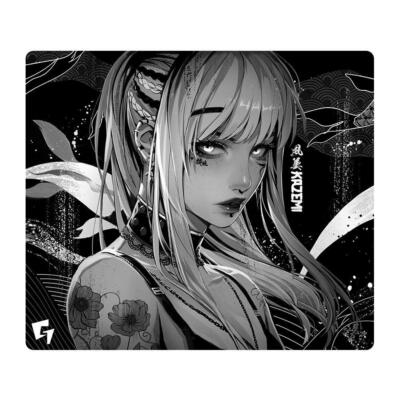 マウス・トラックボール GLSSWRKS DARK KAZEMI GLSSWRKS DARK KAZEMI Premium Glass Mousepad Dark 490x420mm