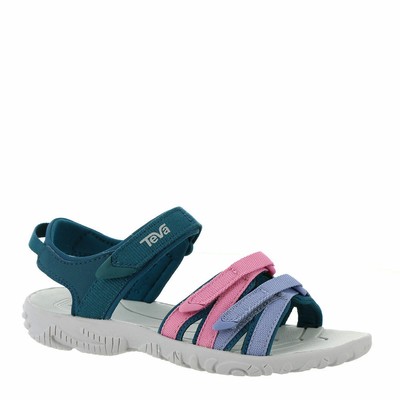 

Сандалии Teva TIRRA для девочек и подростков 1 M US Little Kid — синий коралловый/мульти, Blue coral/multi
