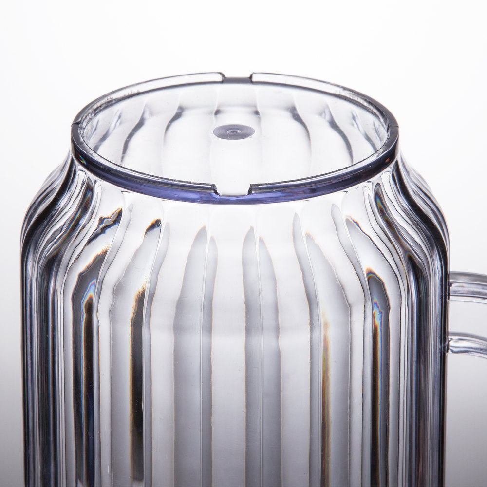 24 PACK Clear 60 Oz Plastic Round Bar Restaurant Water Soda Beer Serving Pitcher