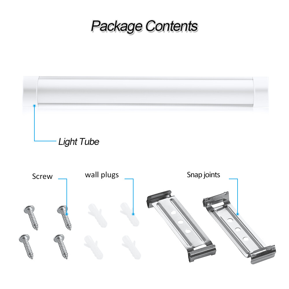 30/60/90/120cm LED Feuchtraumleuchte Wannenleuchte Tageslicht Werkstatt