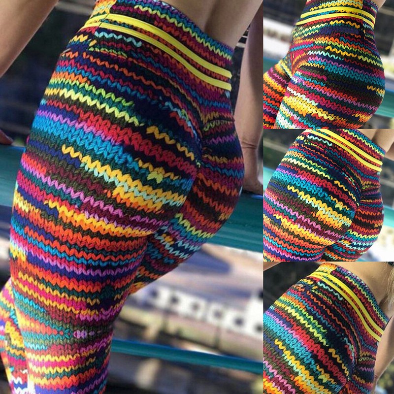 Women High Waist Yoga Pants Butt Lift Leggings Fitness Scrunch Elastic Trousers 9 Women High Waist Yoga Pants Butt Lift Leggings Fitness Scrunch Elastic Trousers 9