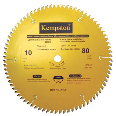 Kempston 99570 10-Inch by 80 Tooth Professional Thin Kerf Laminate Floor/Mela...