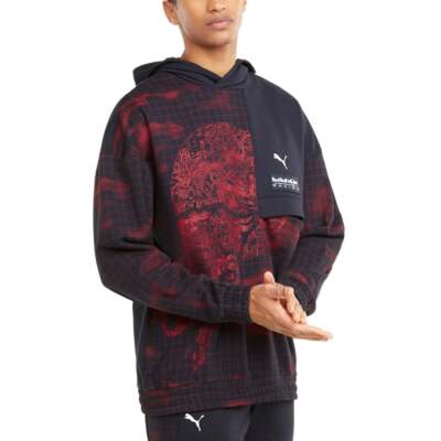 

Мужская синяя повседневная верхняя одежда Puma Rbr Aop Pullover Hoodie 763194-01, Синий