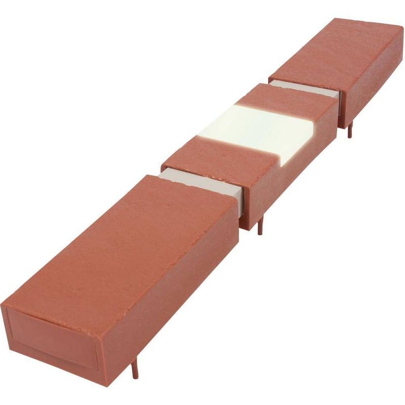 40 ft. Decorative Plastic Brick Edging with 6 Solar Light Border Garden Pathway