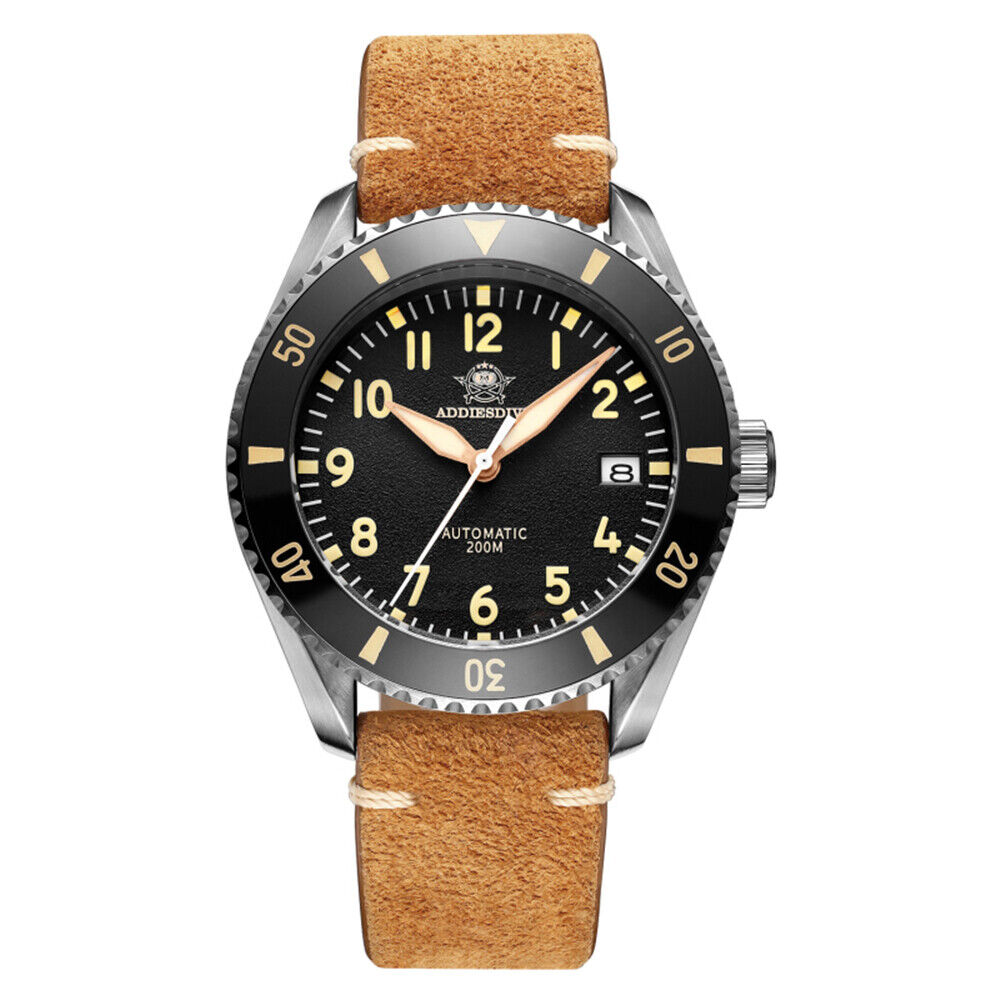 Pre-owned Addies Men's Pilot Diver Automatic Mechanical Watch Sapphire Glass Japan Nh35a Movement