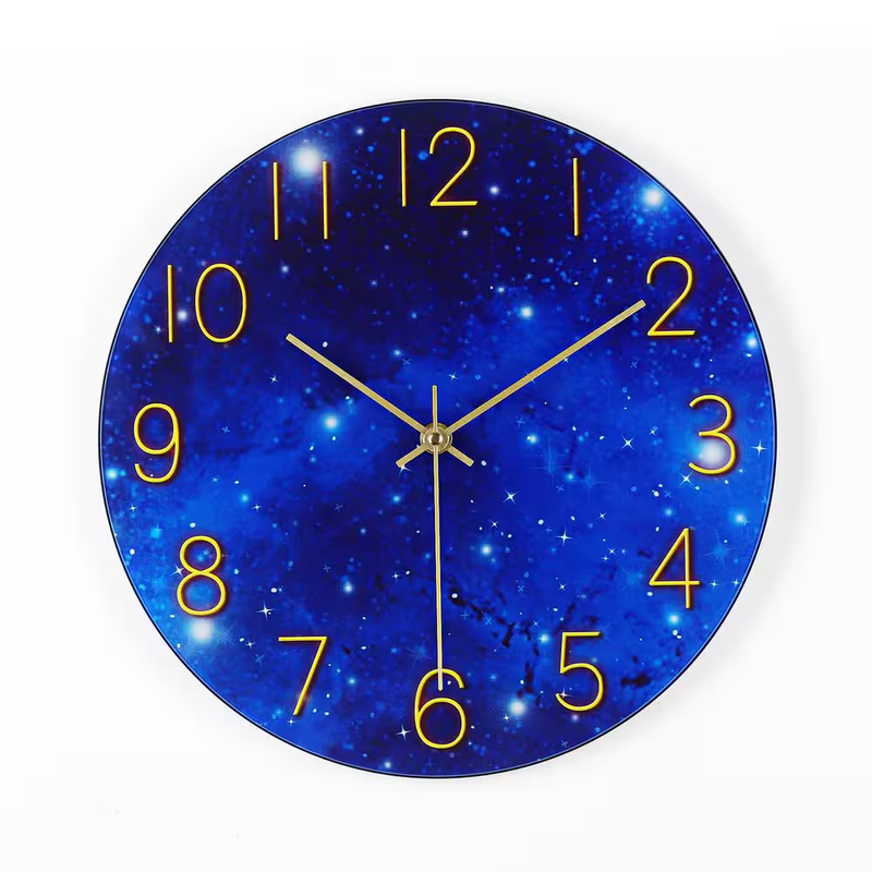 Modern Wall Clock Silent Battery Operated Non Ticking Analog Home Office Decor