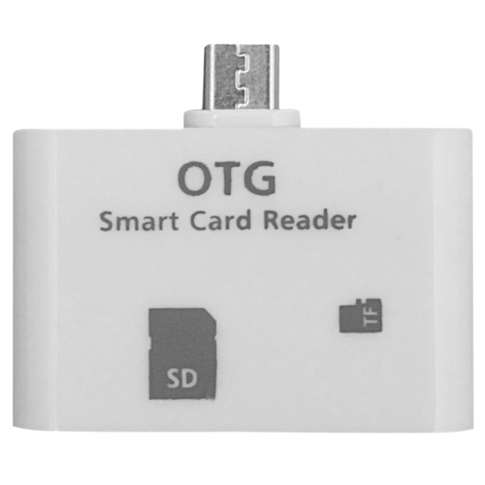 ADATTATORE OTG MICROUSB 2IN1 LETTORE SCHEDE MEMORIA SD MICROSD TF