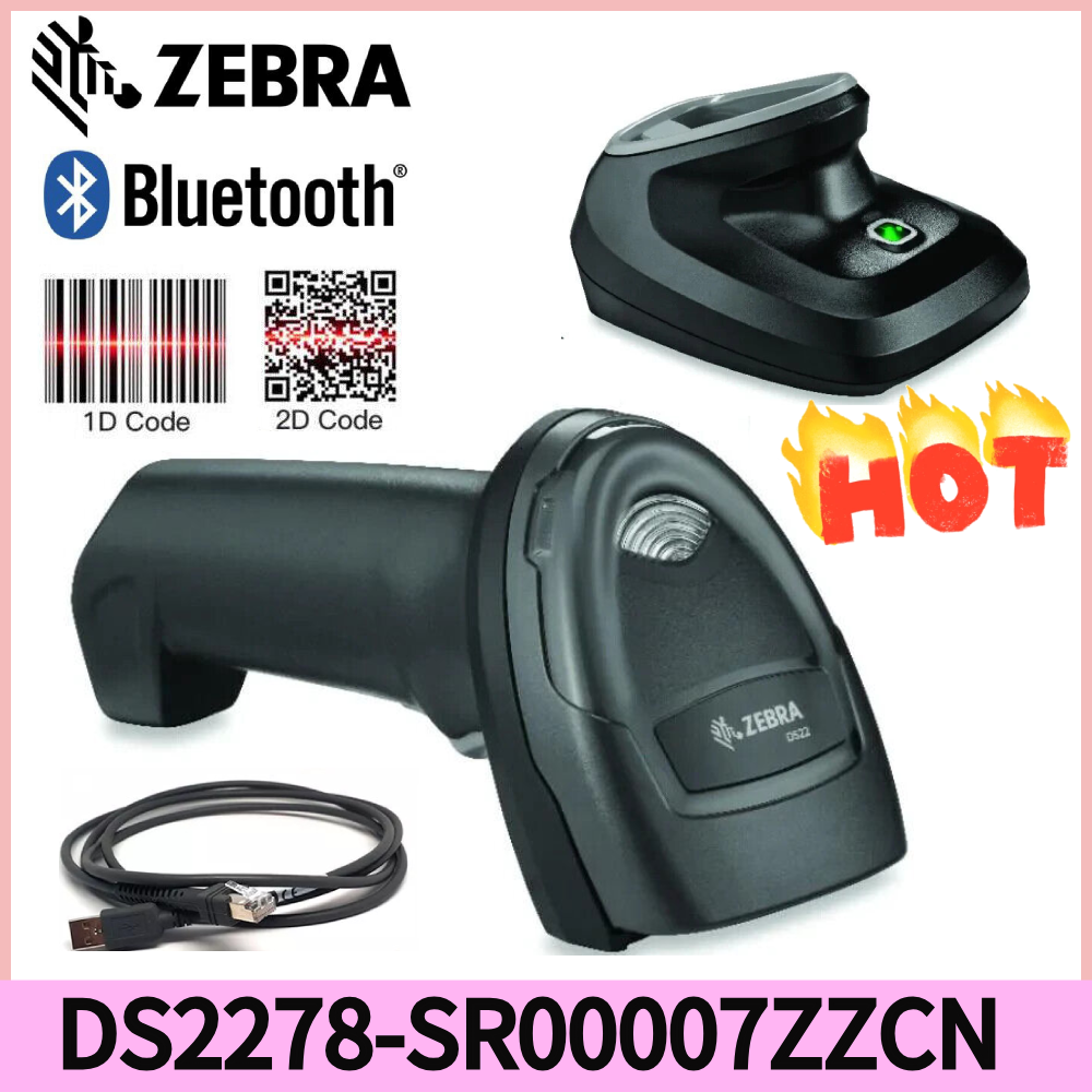 Zebra DS2278-SR00007ZZCN Wireless 2D Handheld Barcode Scanner USB