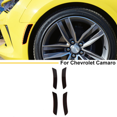 Front Side Eyebrow Light Lamp Cover Accessories For Chevy Camaro 2016+ Blackened